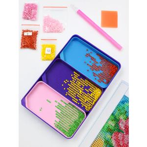 Diamond Painting Trays - 3 Pack, 3-Compartment Diamond Painting Trays with Storage for DIY Crafts