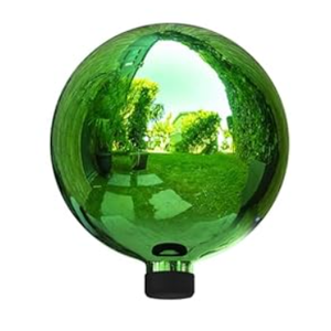 Alpine Corporation 10" Diameter Indoor Outdoor Glass Gazing Globe Garden Decor, Purple
