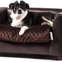 Keet Fluffy Deluxe Pet Bed Sofa Chocolate Small (Medium)