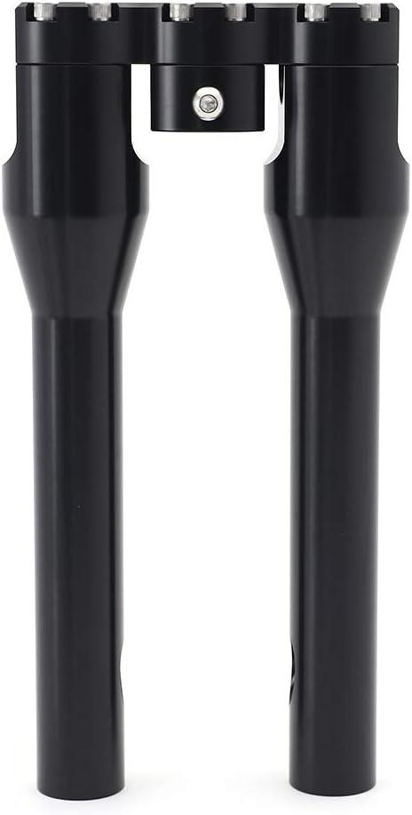 TOFR 1 1/8 inch 28mm Club Style Handlebar Risers 10 inch 11 inch for Harley Touring Road Glide Road King Dyna Street Bob Wide Glide Low Rider Softail Fat Boy Sportster 883 1200 CNC Anodized Black