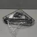 HuggieGems 2 Tier Floor Standing Corner Shower Caddy Organizer Shelf with Hooks, Bathroom Shelves Stand Rack, Black