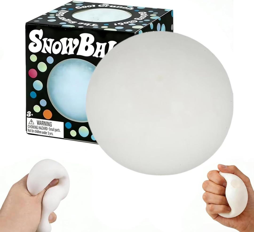 Doh Snowball Stress Relief Squishy,Squeeze&Play Sensory Fidget Toys for Adults Anxiety Relief Slow Rise Portable Desk Squeeze,Easter Basket Stuffers Birthday Gifts(Snowball)