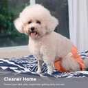 Vecomfy Reusable Female Dog Diapers for Medium Dogs,(4 Pack) Easy Absorbent Medium Doggie Diapers for Peeing,in Heat,Dog Period Panties,M