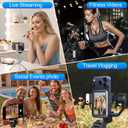 Magnetic Vlog Selfie Monitor Screen for iPhone 17 & Android, 4K Wireless Video Recording with Remote Zoom & Shoot, Content Creator Essentials Back Camera Monitor for vlogging YouTube TikTok