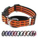 Martingale Dog Collars Reflective Nylon Dog Collar with Quick Release Buckle Adjustable Training No Slip Dog Collar, S (Orange)