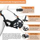 BARKLESS Dog Muzzle, Basket Muzzle for Biting, Chewing and Scavenging, Humane Cage Mouth Cover, Perfect for Grooming and Training Large Aggressive Reactive Dogs (L, Black)