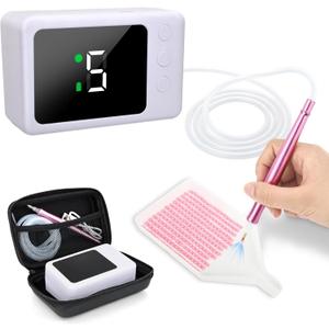 Philorn Electric Diamond Painting Pens, Rechargeable Cordless Diamond Art Pen, 1200mAh, Diamond Art Vacuum Pen with Storage Case, 5 Suction Levels, LED Screen Display, Diamond Art Accessories