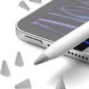 4 x 100 Pack Tips Cover for Apple Pencil 2nd Generation and 1st Gen and Apple Pencil Pro/USB-C Silicone Nibs Caps Writing Protection Accessories,Writing Anti-Slip Protective Case for Apple iPad Pencil (Grey)