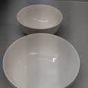 DOWAN Large Serving Bowls, Salad Bowl Set, 86/36/24 Ounces Mixing Bowls for Kitchen, White Soup Bowl, Serving Bowls Set of 3, Ceramic Bowl Sets for Family Party