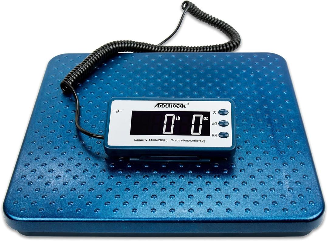 ACCUTECK 440lb Heavy Duty Digital Metal Industry Shipping Postal Scale 