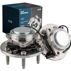 KAX 515097 Pair Front Wheel Bearing and Hub Assembly fit for 2007-2013 Chevy Silverado 1500,for 2007-2014 Chevy Tahoe,for 2007-2013 Sierra 1500,6 Lug w/ABS