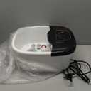 Foot Spa Bath Massager with Heat, Epsom Salt,Bubbles, Vibration and Red Light, Tub for Stress Relief,Foot Soaker, Christmas Gifts Birthday Gifts for Mom Dad Women Men Her Him (Black/White)