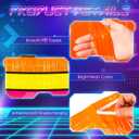 Tingjoo 12 Pack 120ft Neon Glow Party Decorations, Pink Orange Fringe Garland Streamers for Sunset Party Decor, Blacklight Neon Foil Backdrop Banner for Graduation Birthday Supplies, Multihued