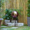Alpine Corporation 10" Diameter Indoor Outdoor Glass Gazing Globe Garden Decor, Purple