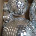 17 Pcs Disco Ball Decor: Mini Large Assorted Size Hanging Mirror Disco Ball Sets - Silver Party Ornaments for Stage Club Prom Props 70s Weddings Dance Music Birthday(12, 8, 6, 4, 3.2 Inch)
