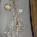 Gold Candle Sconces Set of 2, Retro Long Metal Candle Holders for Wall, Elegant Wall Decor for Living Room, Dining Room, Bathroom, and Office