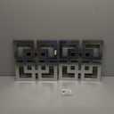 2 Pack Silver Mirrored Square Wall-Mounted Mirrors Modern Glam Accent Decor for Home