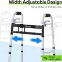 Delog Narrow Walkers for Seniors, Small Walkers for Seniors Tight Spaces Support Up to 350lbs, Standard Walkers for Adults