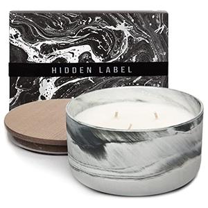 Hidden Label Scented Soy Candles, Large Candle 3 Wicks 14.8oz Mango Guava Ceramic Jar Lava Collection, Gorgeous Gifts for Birthday Thanksgiving Christmas