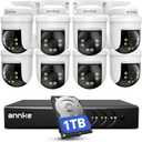 ANNKE 8 Channel Wired Security Camera System, 8 x 5MP Outdoor Cam, 1TB HDD
