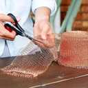 FUNSUEI 2 Pack Copper Mesh Roll, 5 Inch x 32 Feet Wire Roll, Knitted Copper Mesh Rodent Control with Hole for Gardening, Distilling, House