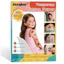 Printable Temporary Tattoo Paper for INKJET Printer, Custom Tattoo Sticker 8.5"X11", DIY Personalized Longlasting Clear Transfer Paper for Kids, Family, Women, Halloween, Birthday, Parties, Christmas