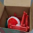 SZTLKHH Santa Climbing Ladder, Funny Electric Claus Rope Ladder Decoration, On a Doll Toy Christmas Tree Decorations Hanging Ornaments for Party Home Door, Red