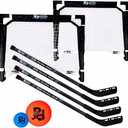 Premier Sports - Kids Hockey Set  (4) Sticks, (2) Mini Goals, (1) Foam & (1) Standard Balls  Complete Beginner Set for Ages 3-9