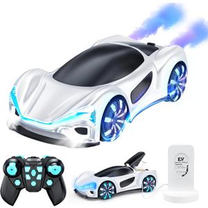 Remote Control Car, RC Drift Car Boys Toys for 4 5 6 7 8 9 10 11 12 Year Old 2.4GHz 360° Rotate RC Cars with Cool Lights, Music & Spray Effects Cool Birthday Presents Gifts for Kids & Boys 4-12