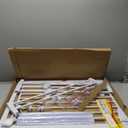 Cumbor 29.7-46" Baby Gate for Stairs, Toddler Safety Essentials for The House, Auto Close Dog Gate for Doorways, Mom's Choice Awards Winner-Easy Install Pressure Mounted Pet Gates for Dogs, White