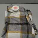 Beaully Women's Flannel Plaid Shacket Fall Winter Outfits Long Sleeve Button Down Shirts Jacket Coats with Side Pockets (Medium, Brown/Grey)