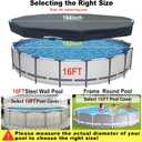 SIHAIAN 16 Ft Pool Cover, Quick Installation and Removal Above Ground Pool Cover, One-Piece Round Pool Cover, Waterproof, Preventing Waterlogging, UV and Weather Resistant Solar Swimming Pool Cover