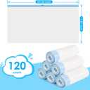 Cat Litter Bags 120 Count, 21.65"x11.8" Drawstring Close Litter Box Liners for Automatic Litter Box,Thick Cat Poop Bags,Easy to Clean,Heavy Duty Robot Bag for Self-Cleaning Box