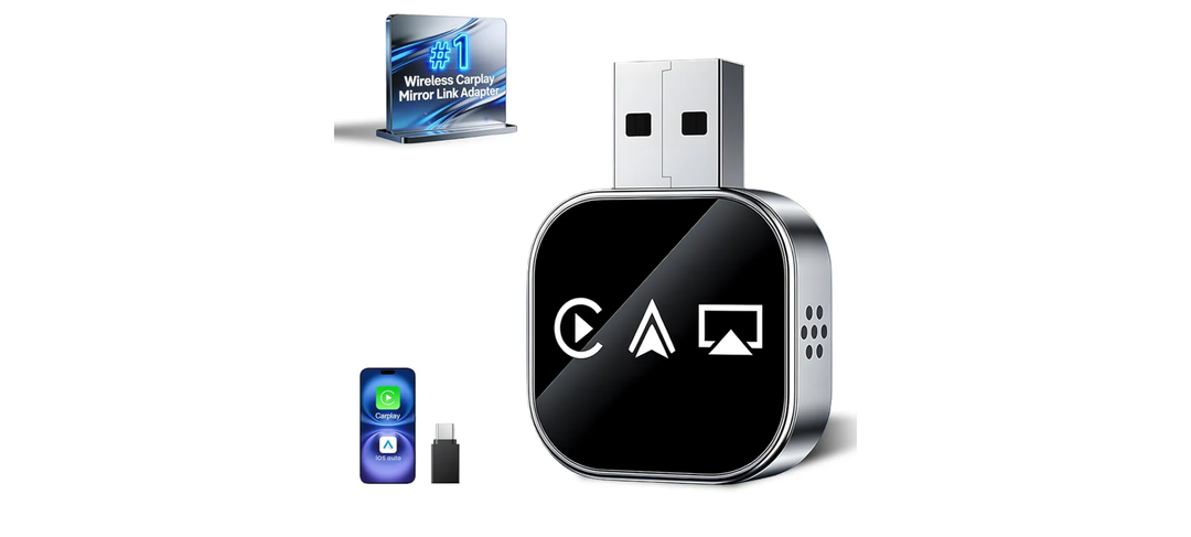 Wireless Carplay Adapter Screen Mirroring Adapter for Car Mirror Phone to Car Screen 2026 Auto Linker Pro 3 in 1 Bluetooth USB Apple Carplay and Android Auto Watch Tv Airplay Smart Box