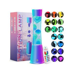 The Best Inks - Lamp Night Light LED aluminum Colors Changing Liquid Motion with Remote Relaxing Table Kids Adults Bedroom  