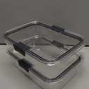 Rubbermaid Brilliance BPA-Free Food Storage Containers with Lids, Airtight Clear Set of 2 (9.6 Cup), Ideal for Lunch, Meal Prep, and Leftovers