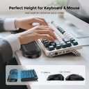 AboveTEK Keyboard Wrist Rest Adjustable Angle & 25-Inch Length, Foldable Ergonomic Memory Foam Support for Computer, Laptop & Gaming Non-Slip, Relieves Forearm & Elbow Pain for Typing & Mouse Use