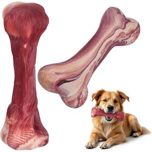 [2Pack Dog Toys for Aggressive Chewers, Chew Toys Designed to Satisfy a Dog's Destructive Instincts, Non-Toxic Bone-Shaped chew Toys for Medium/Large Dogs