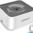 UPSKY Dog Water Bowl Upgrade 70oz Large Capacity No Spill Slow Feeder Vehicle Carried 2L Pet Water Dispenser Travel Water Bowl for Dogs, Cats (1.Grey)