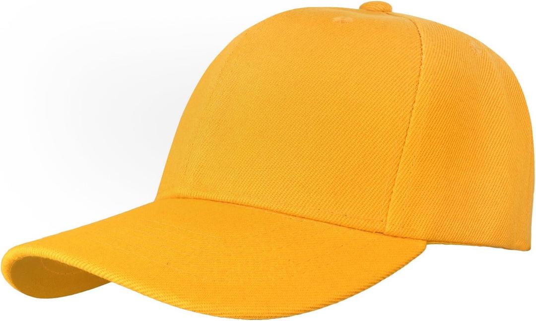 Falari Baseball Cap Adjustable Size for Running Workouts and Outdoor Activities All Seasons (1pc Gold)