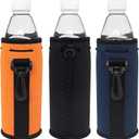 Water Bottle Sleeves, 3 Pcs Neoprene Insulators Bottle Carrier Holder with Buckles, fits 16-18oz (Colorful1)