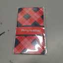 Handmade Christmas Gift Card Booklet 1 Pack, Red Plaid Gift Card Holder with Merry Christmas Text, (1)