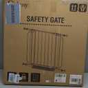 29"-40" Baby Gate for Stairs, Auto Close Stroller Friendly Dog Gate Indoor for Doorways, Pressure Mounted Baby Gate, Easy Walk Through Gate for Children & Pets, Brown (29-40"Wide, 28"Tall)