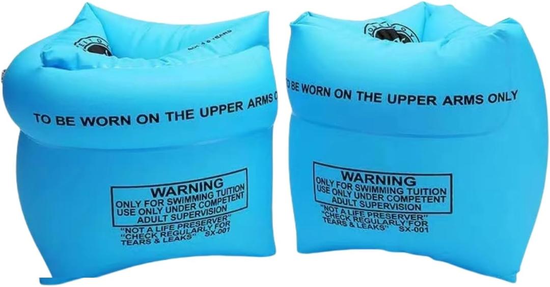 2-4 Pack Arm Floaties for Kids and Adults, Pool Floats, Inflatable Swim Ring, PVC Floater Sleeves for Toddlers Children 3-5-6-12 Years (1 Pair Blue)