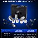 Orion Motor Tech Bushing Press Kit, 27pc Pull and Press Sleeve Kit for LCV HGV Engine Cars Vehicles with 22 Press Sleeves, Seal Bearing Bushing Removal Tool Kit with 5 Pulling Spindles with Nuts Case