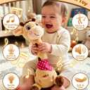 Pbooo Dancing Giraffe Toy, Talking Stuffed Animal for Toddlers, Repeating & Singing Baby Toys, Interactive Musical Plush Birthday Gifts for 1 2 3 Years Old Boys Girls