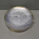 Rubtlamp 60Pcs Clear Plastic Plates,Clear Disposable Plates With Gold Rim,Heavy-duty Gold Plates,Hammered Party Plates Include 30Clear Dessert-Platos,30Dinner-Platos for Wedding, Party