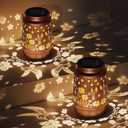 Solar Lanterns Outdoor Waterproof Hummingbird Garden Decor Birthday Gifts for Women Mom Grandma Hanging Solar Lights Metal Solar Decoration Outside for Yard,Patio,Backyard,Porch