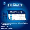 FitRight Overnight Unisex Underwear, Small/Medium (28-40 in Waist), 16 Count, Maximum All Night Disposable Incontinence Protection, Pull-On Absorbent Underwear for Men & Women, 1 Bag