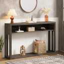 FAVOOSTY Farmhouse Console Table with Storage, 47" Entryway Console Table, 2-Tier Entryway Table Sofa Table Behind Couch Table Hallway Stand for Living Room,Foyer,Entrance (Gray)